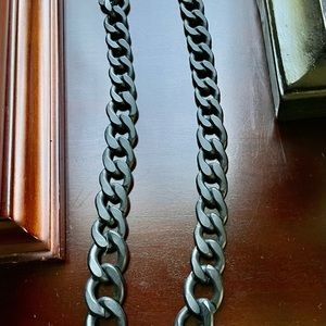 Men’s black chain necklace